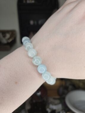 Aquamarine Crystal Beaded Bracelet